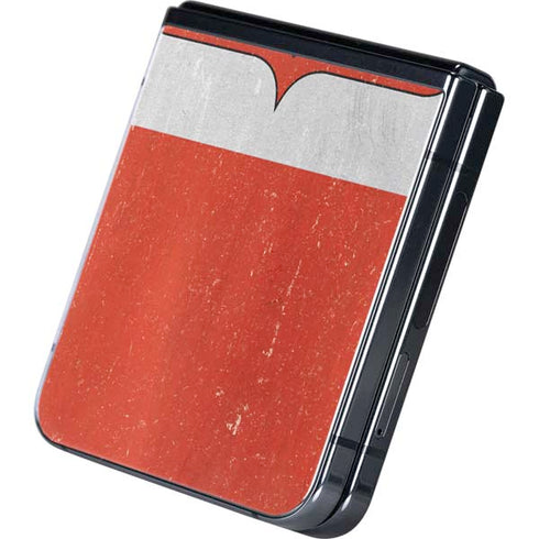 Poland Flag Distressed Galaxy Z Flip5 5G Skin